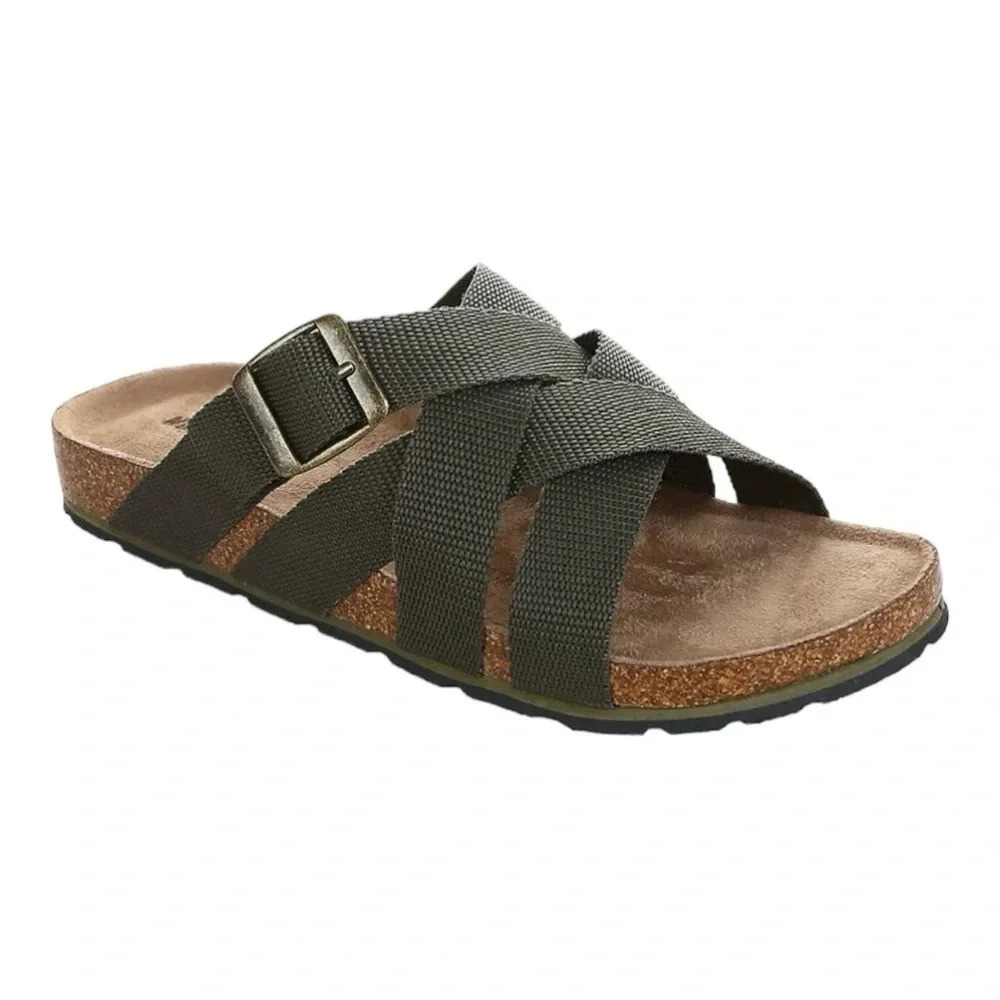 Northside Jillian Footbed Sandals Olive Green NIB Size 9